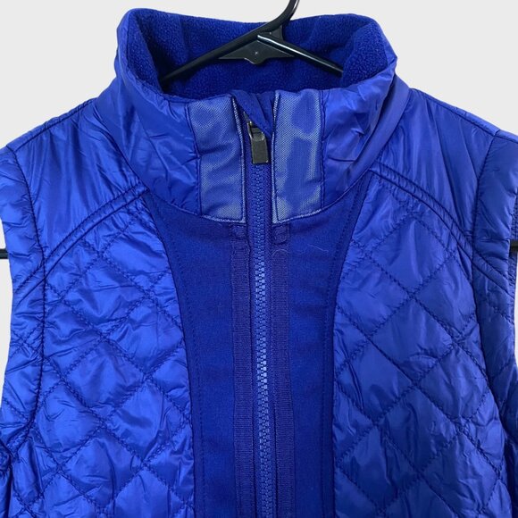 Athleta Rock Springs Sleeveless Blue Quilted Puffer Vest Jacket Women's Small - Picture 5 of 11